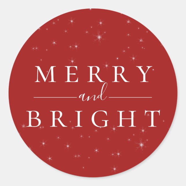 Pegatina de vacaciones rojas de invierno con espel (Anverso)