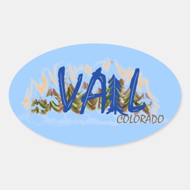 Pegatina de Vail Colorado (Anverso)