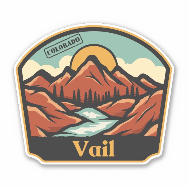 Pegatina de Vail, Colorado (Anverso)