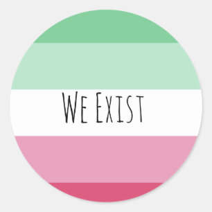 Pegatina de validación abrosexual