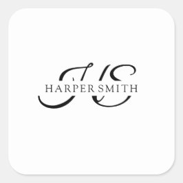 Pegatina de velas de Boda con logotipo blanco mini