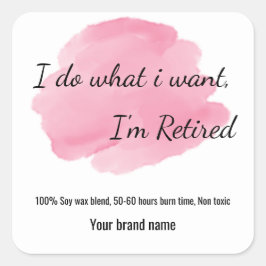 Pegatina de velas de retiro de texto de personaliz