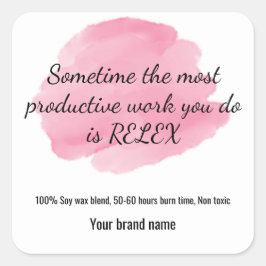 Pegatina de velas de retiro de texto de personaliz