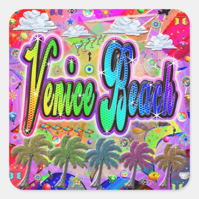 Pegatina de Venice Beach Vista Express (Anverso)