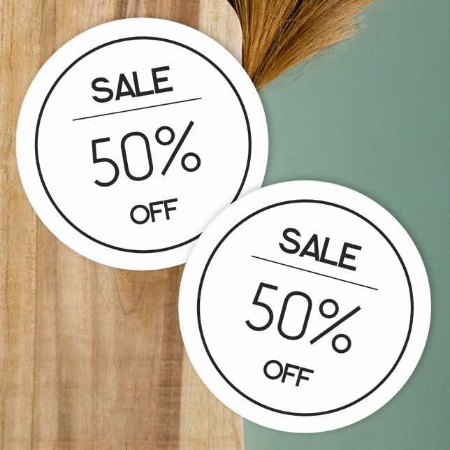 Pegatina de venta de promoción de tienda blanca mí (Subido por el creador)