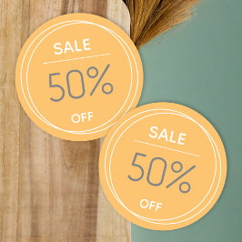 Pegatina de venta de promoción de tienda marrón bá