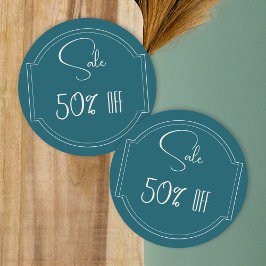 pegatina de venta de promoción de tiendas azules d