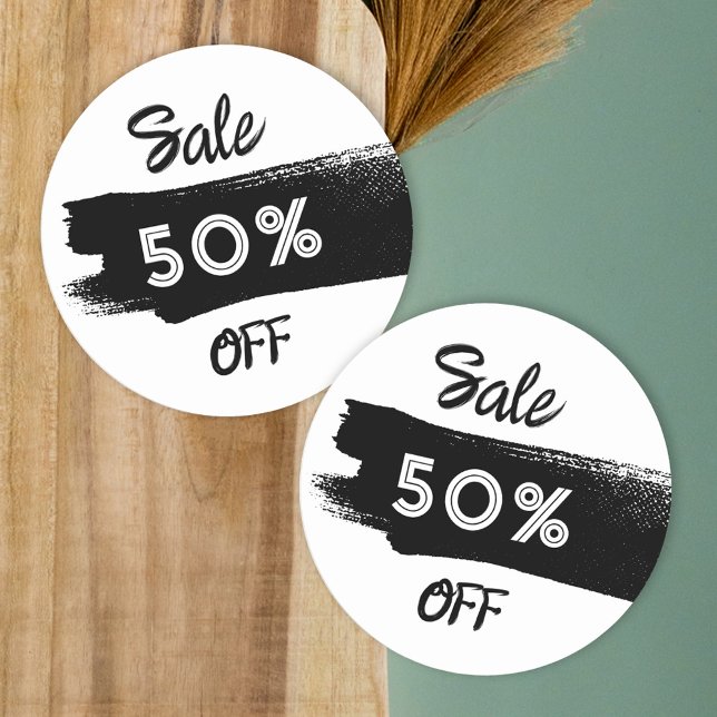 Pegatina de venta de promoción de tiendas blancas  (Subido por el creador)
