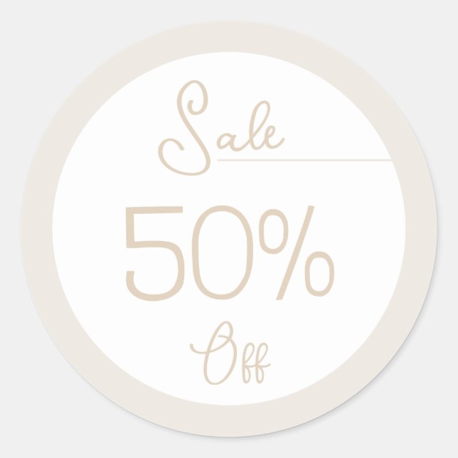 Pegatina de venta de promoción de tiendas femenina (Anverso)