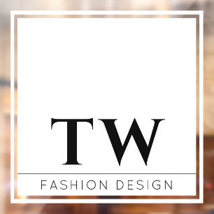 Pegatina de ventana blanca para empresa de moda