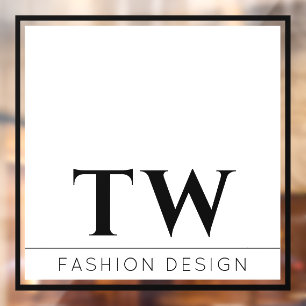 Pegatina de ventana blanca para empresas de moda