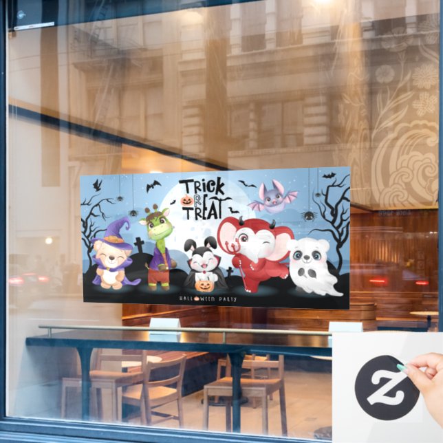 Pegatina de ventana de Halloween (Ventana de cafetería)