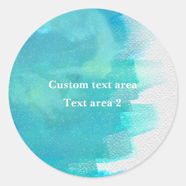 Pegatina de verano tropical de agua salada azul ac (Anverso)