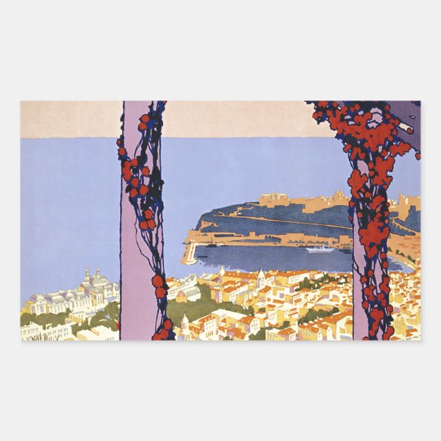 Pegatina de Viajes de Mónaco Monte Carlo (Anverso)