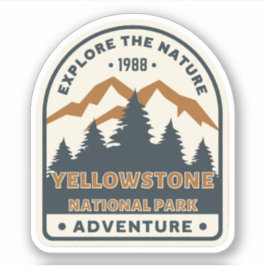 Pegatina de Viajes del Parque Nacional Yellowstone