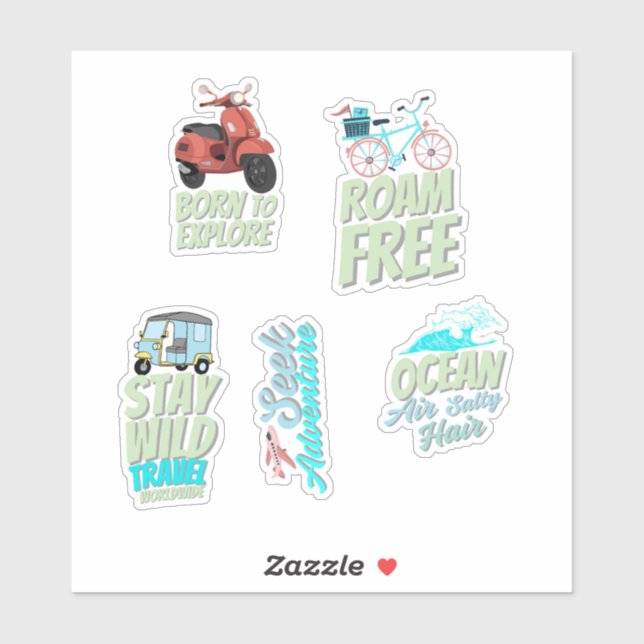 Pegatina de viajes estéticos (Hoja)