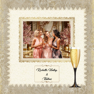 Pegatina de vidrio de champagne