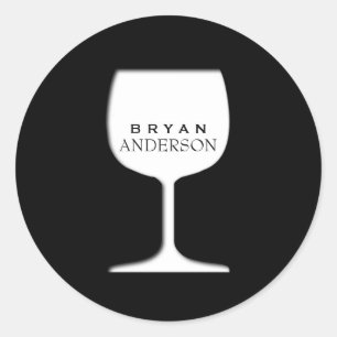 Pegatina de vidrio de vino