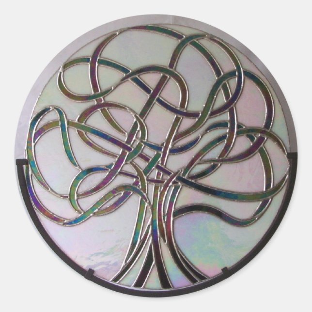 Pegatina de vidrio manchado (luces de vida) (Anverso)