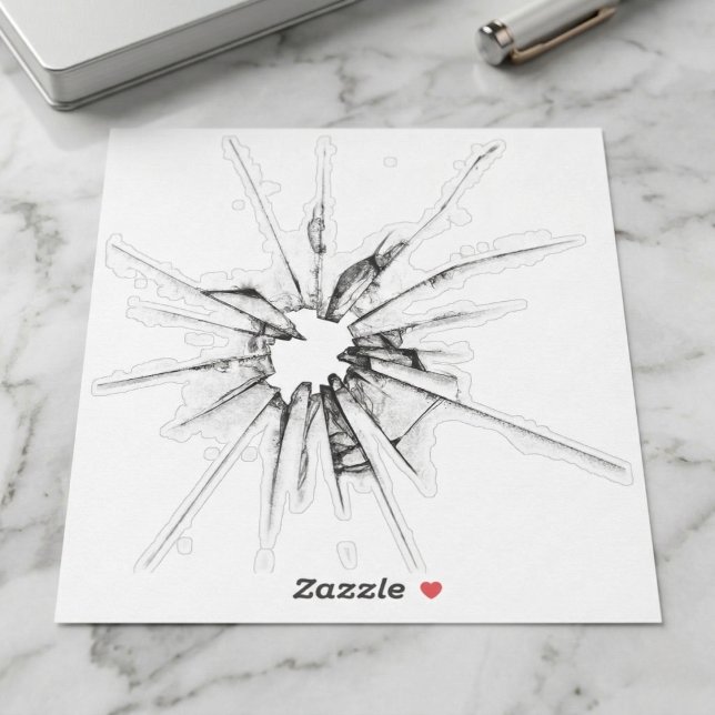 Pegatina de vidrio roto (Create a damaged glass appearance in seconds.)