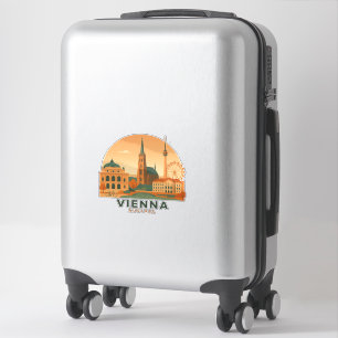 Pegatina de Viena Vintage Austria – Ciudad de Viaj