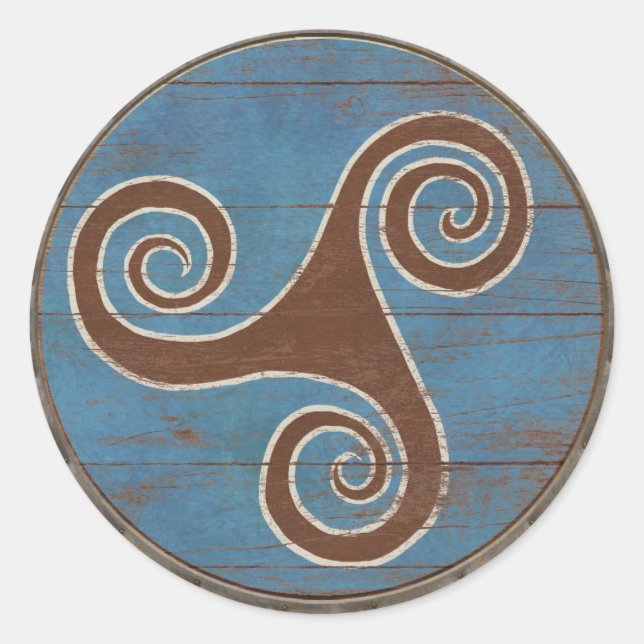 Pegatina de Viking Shield - Triskele (Anverso)
