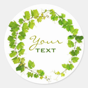 Pegatina de viñedos de círculo