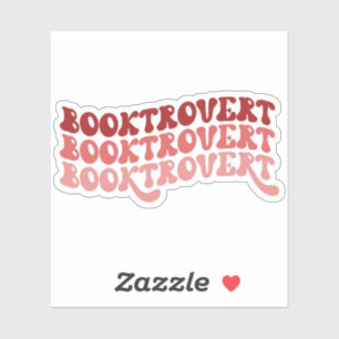 Pegatina de viníl retro rojo multicolor