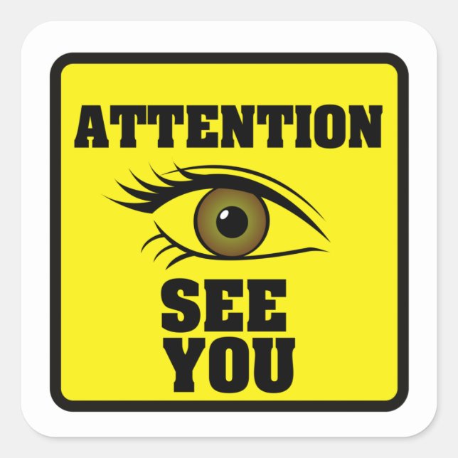 PEGATINA de vinílico de aviso de símbolo de CCTV (Anverso)