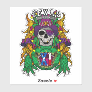 pegatina de Vinílico de Barco de Texas de 6"