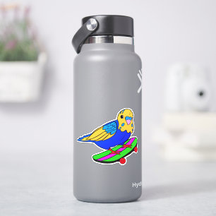 Pegatina de vinílico de Bird Budgie Skateboard de