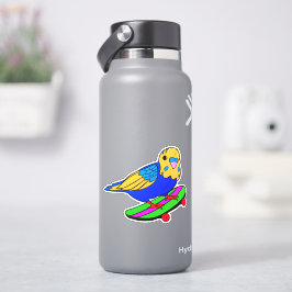 Pegatina de vinílico de Bird Budgie Skateboard de