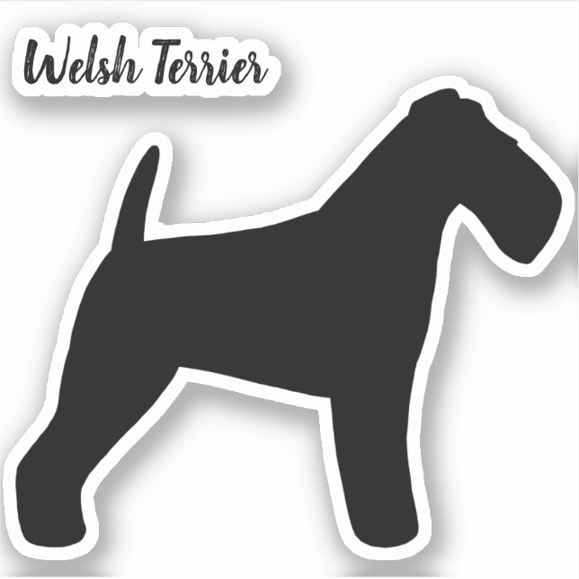 Pegatina de vinílico de raza galesa Terrier de la  (Anverso)