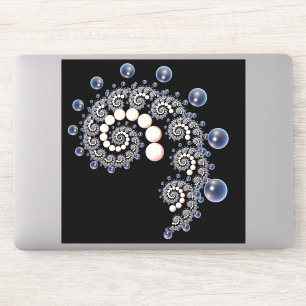 Pegatina de vinílico en espiral de marfil y perla