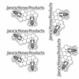 Pegatina de vinilo - Abejas en el Honeycomb