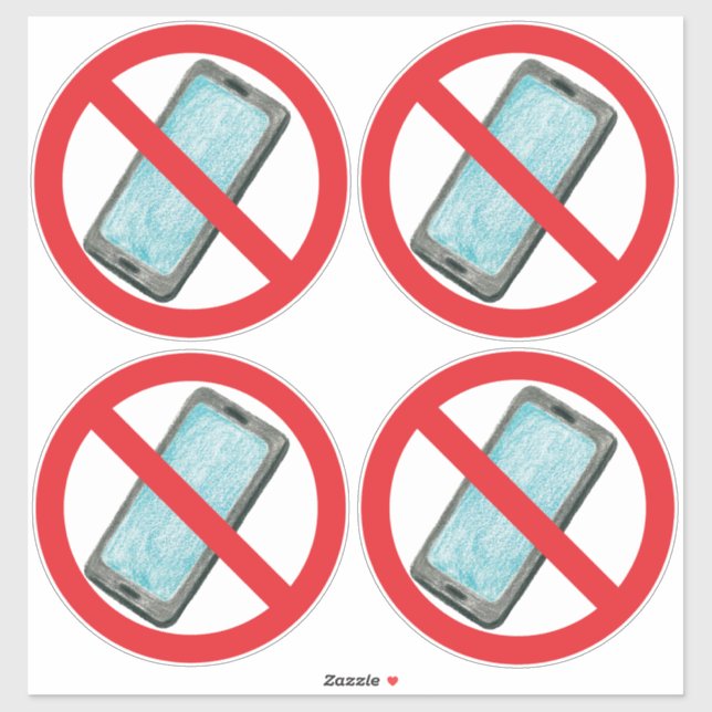 Pegatina de vinilo anti-smartphone (Hoja)
