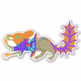 pegatina de vinilo "ardilla en una cueva medieval"