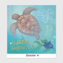 Pegatina de vinilo - Bañada de tortuga - Buellton.