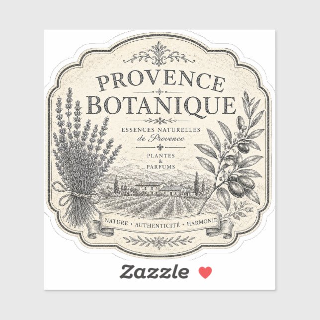 pegatina de vinilo botánico de Provenza (Hoja)