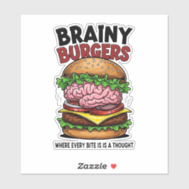 Pegatina de vinilo Brainy Burgers