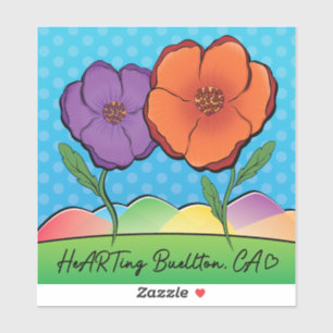 Pegatina de vinilo - California Poppies - Buellton