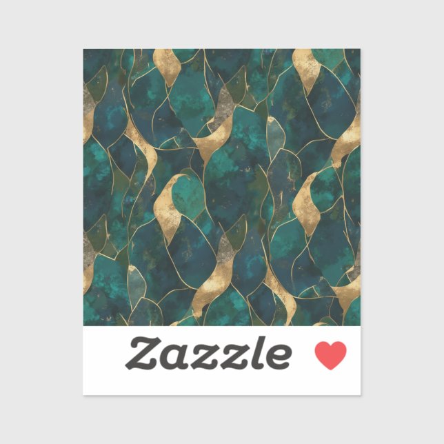 Pegatina de vinilo con abstracto geométrico de luj (Hoja)