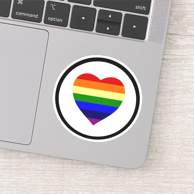 Pegatina de vinilo con el logotipo del arco iris (Detalle)