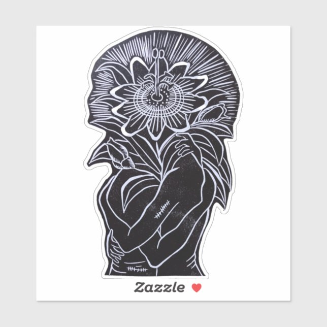 Pegatina de vinilo con forma personalizada (Hoja)