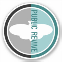 Pegatina de vinilo con logotipo público de recuper