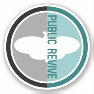 Pegatina de vinilo con logotipo público de recuper