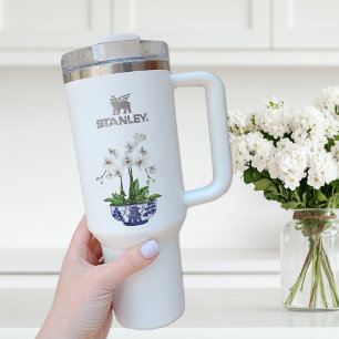 Pegatina de vinilo con nombre de Orquídea Blanca C