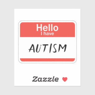Pegatina de vinilo cortada a medida para autismo c