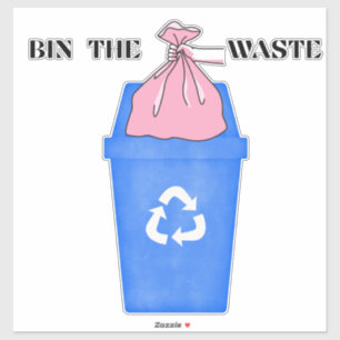 Pegatina de vinilo cortado por personalizados Bin 