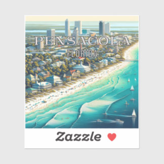 Pegatina de vinilo de 3 pulgadas de Pensacola Flor